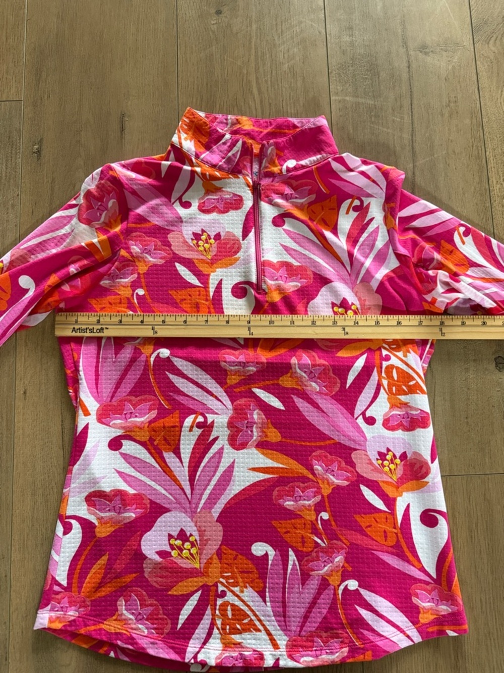 IBKUL UBHOT CAPRESE PINK MEGAHEAT Long Sleeve Mock Golf Shirt Size S Quarter Zip - Picture 10 of 12